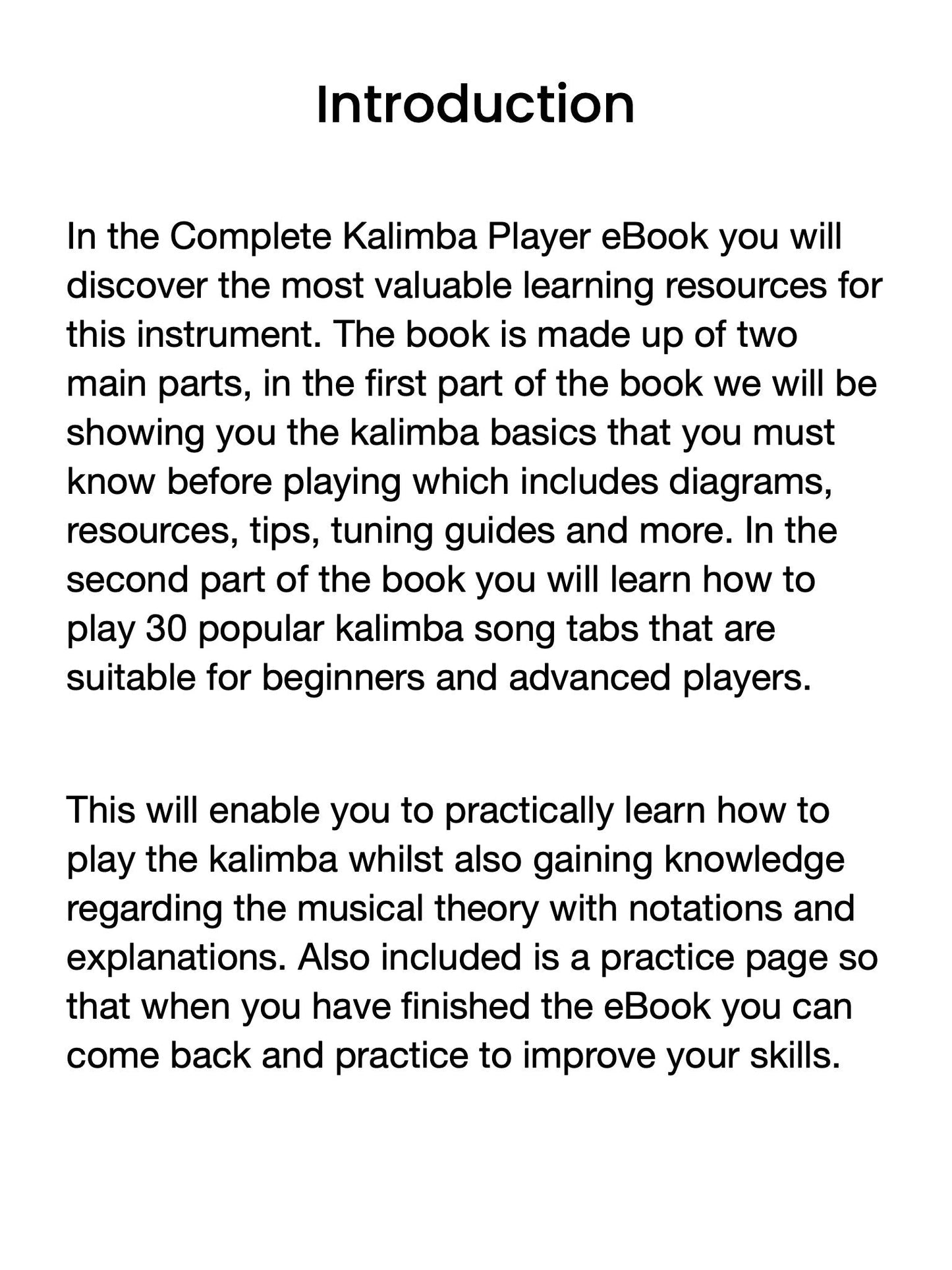 The Complete Kalimba Player (eBook)